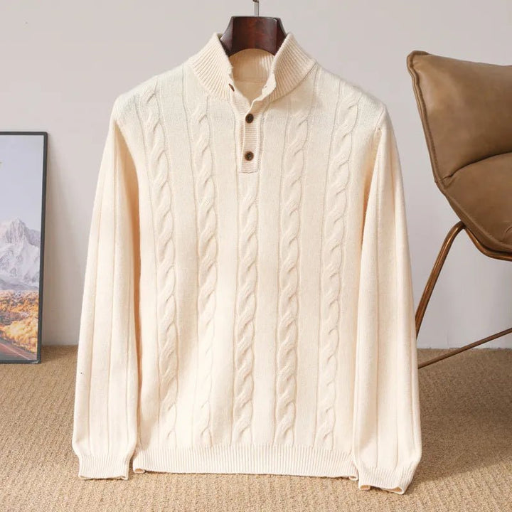 Cambridge Cable Knit Half-Button Sweater