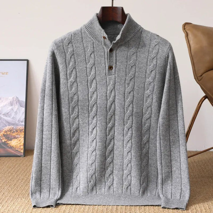 Cambridge Cable Knit Half-Button Sweater