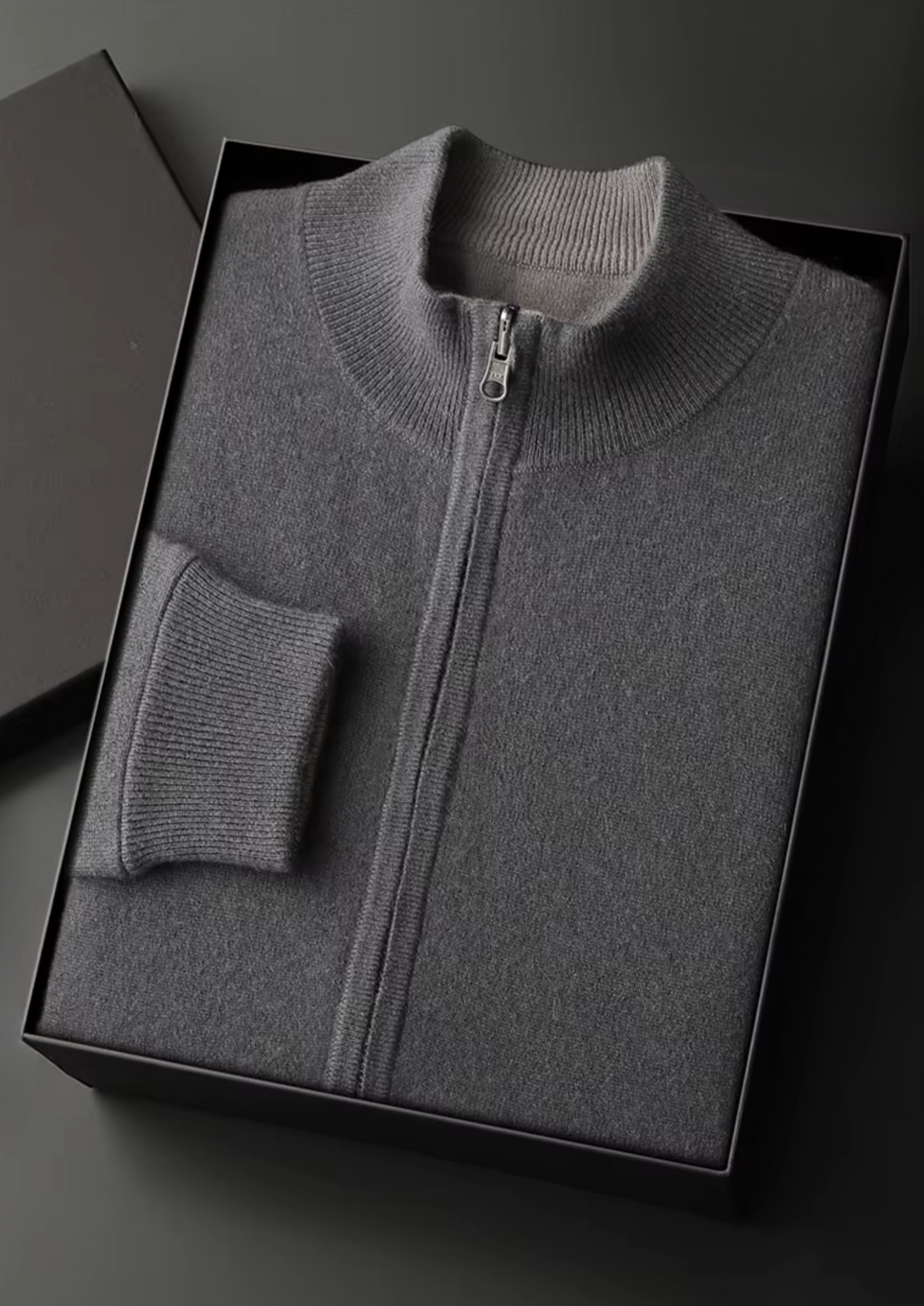 WOOL ZIP CARDIGAN