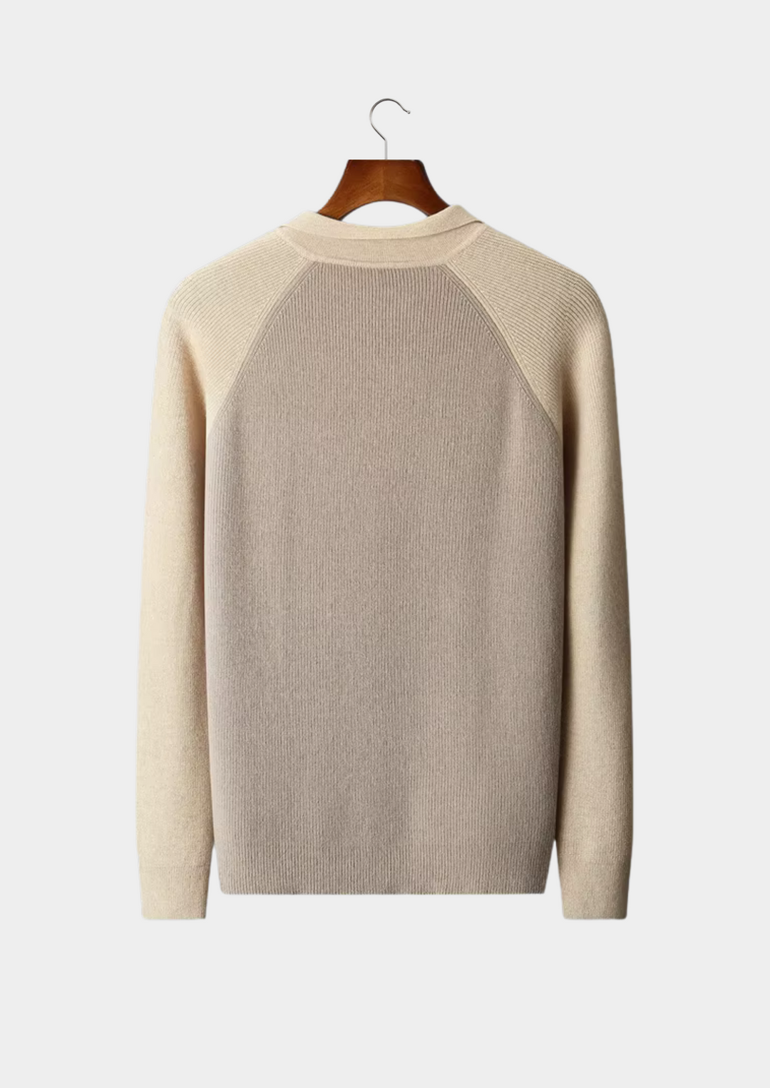 TWO TONE ZIPPER SWEATER POLO