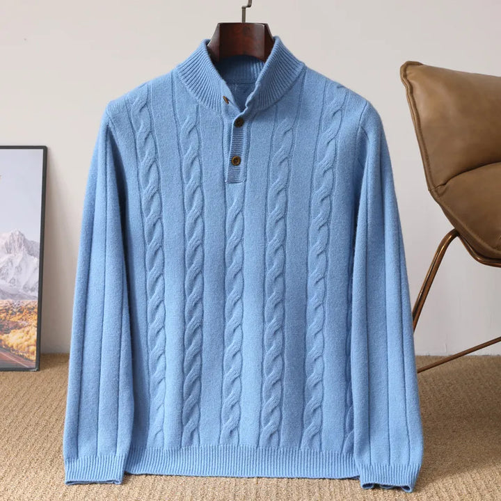 Cambridge Cable Knit Half-Button Sweater