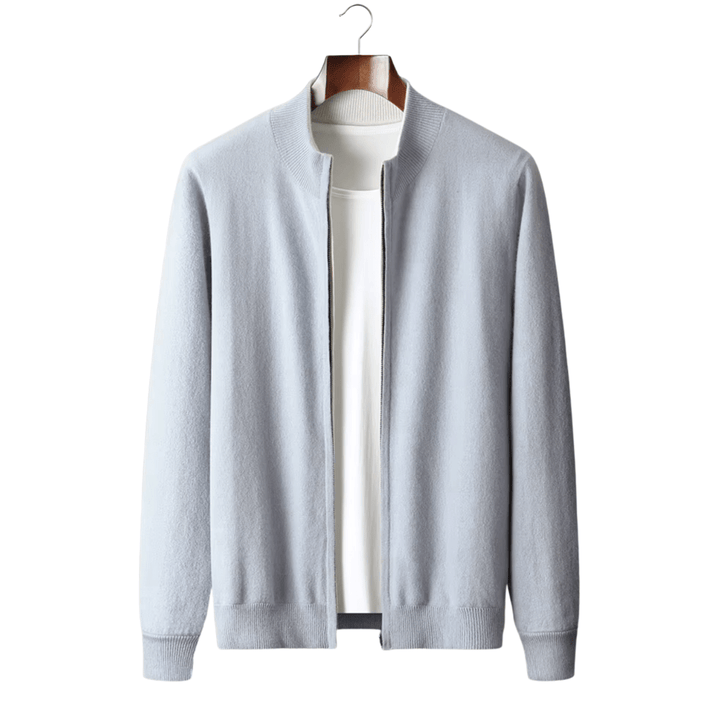 WOOL ZIP CARDIGAN
